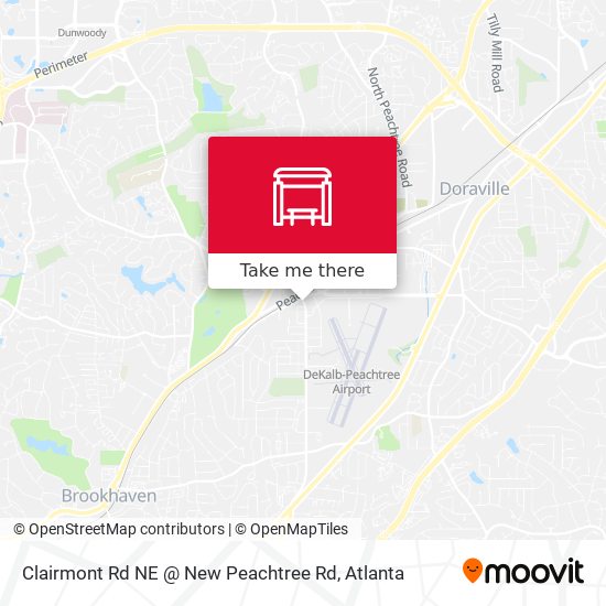Mapa de Clairmont Rd NE @ New Peachtree Rd