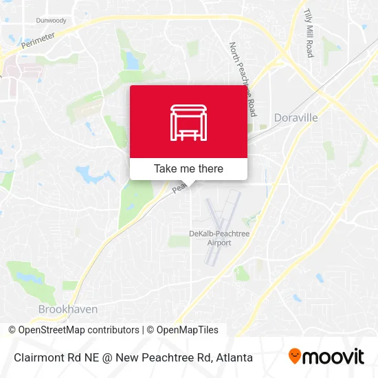 Mapa de Clairmont Rd NE @ New Peachtree Rd