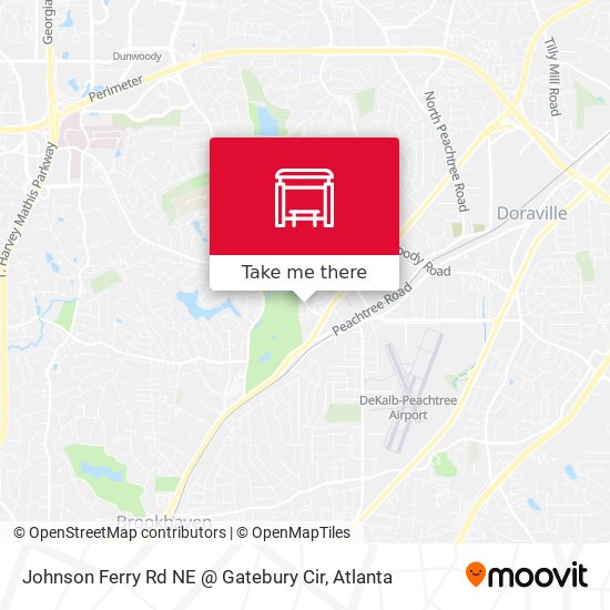 Johnson Ferry Rd NE @ Gatebury Cir map