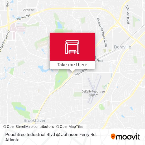 Mapa de Peachtree Industrial Blvd @ Johnson Ferry Rd