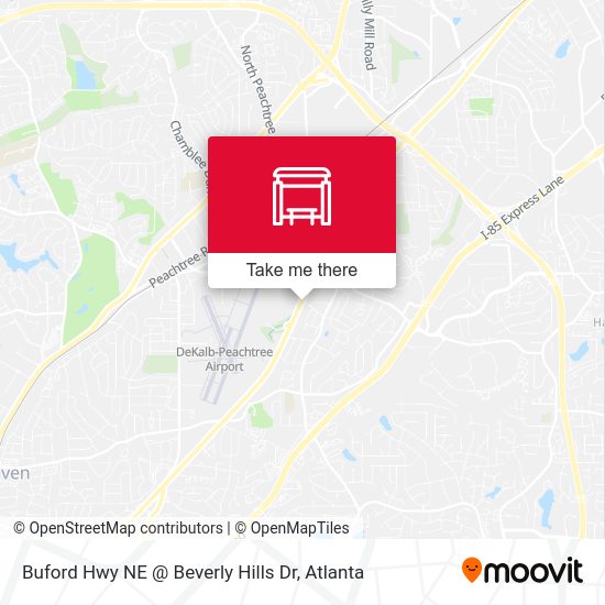 Mapa de Buford Hwy NE @ Beverly Hills Dr
