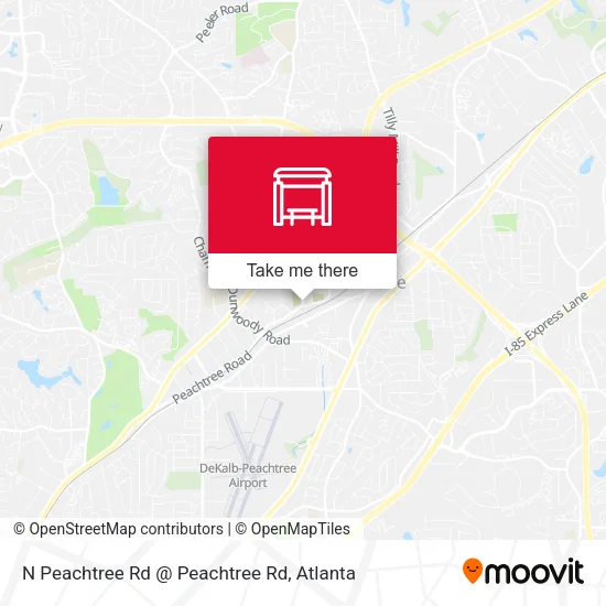 N Peachtree Rd @ Peachtree Rd map