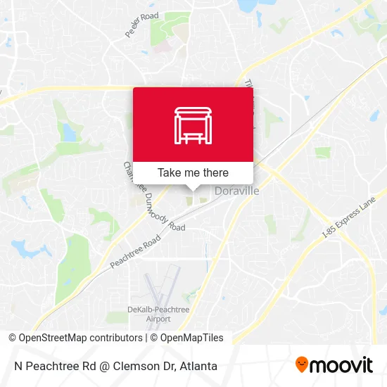 N Peachtree Rd @ Clemson Dr map