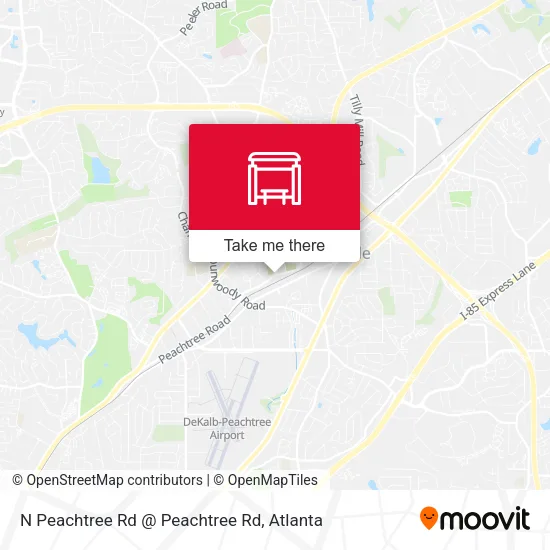N Peachtree Rd @ Peachtree Rd map