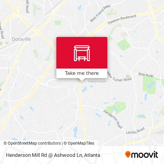 Henderson Mill Rd @ Ashwood Ln map