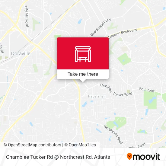 Chamblee Tucker Rd @ Northcrest Rd map