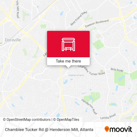 Chamblee Tucker Rd @ Henderson Mill map