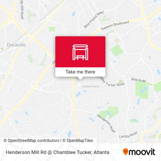Henderson Mill Rd @ Chamblee Tucker map
