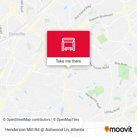 Henderson Mill Rd @ Ashwood Ln map
