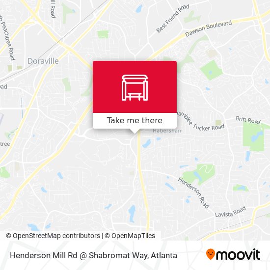Mapa de Henderson Mill Rd @ Shabromat Way