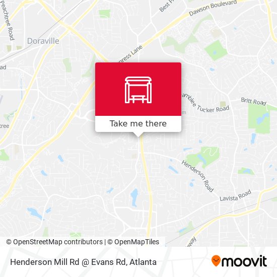 Mapa de Henderson Mill Rd @ Evans Rd