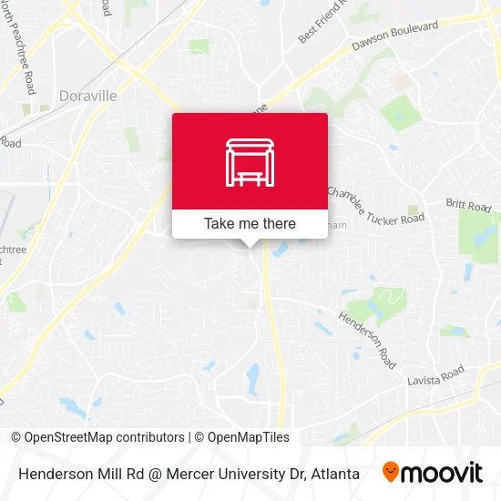 Henderson Mill Rd @ Mercer University Dr map