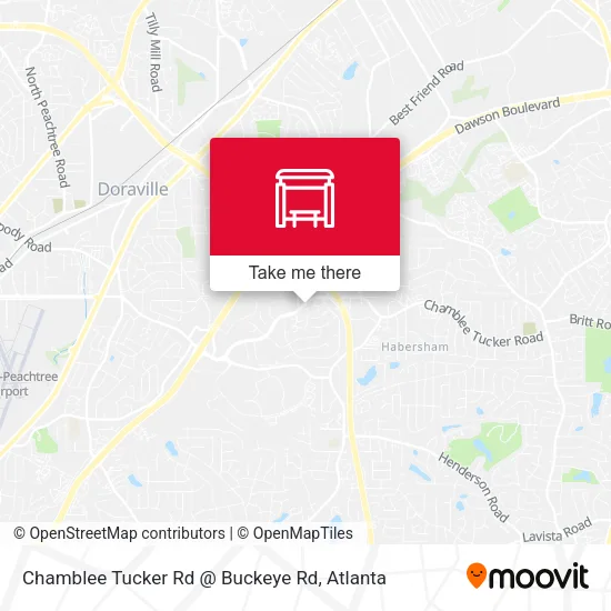 Chamblee Tucker Rd @ Buckeye Rd map