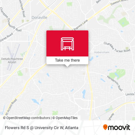 Mapa de Flowers Rd S @ University Cir W