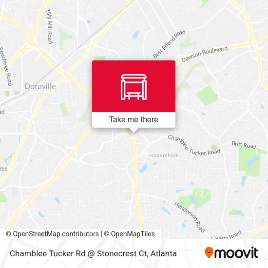 Chamblee Tucker Rd @ Stonecrest Ct map