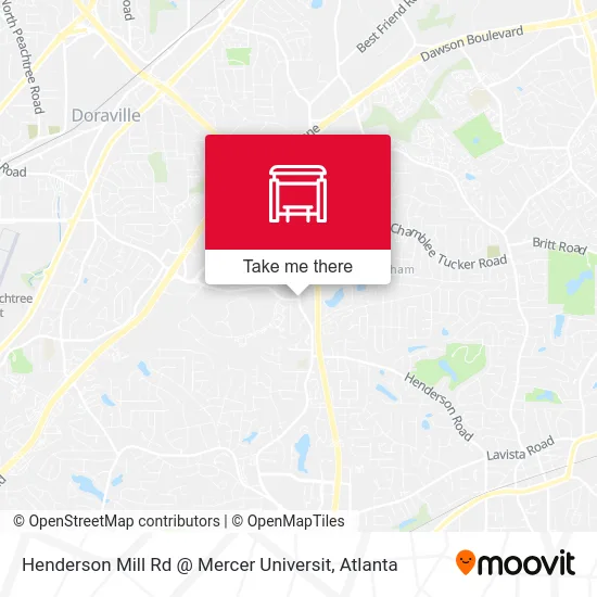 Henderson Mill Rd @ Mercer Universit map