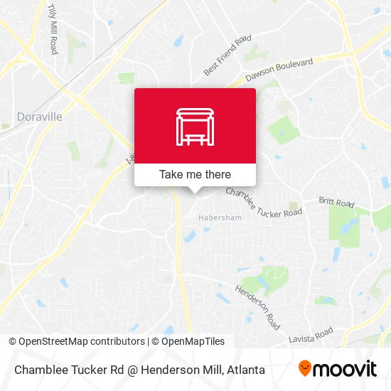 Chamblee Tucker Rd @ Henderson Mill map