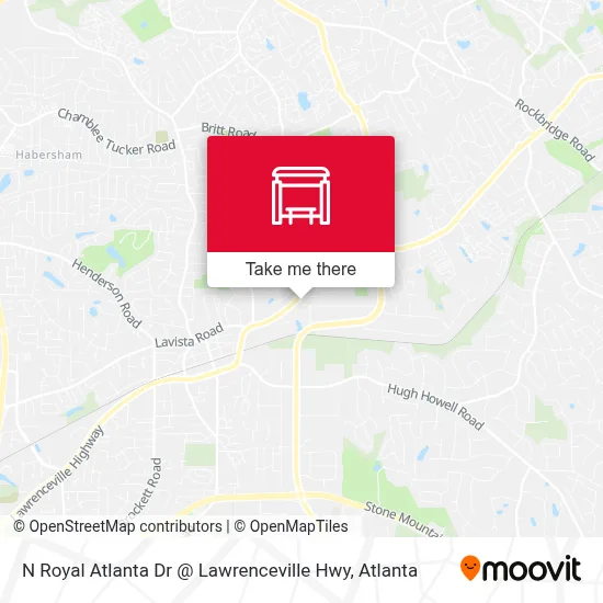 N Royal Atlanta Dr @ Lawrenceville Hwy map