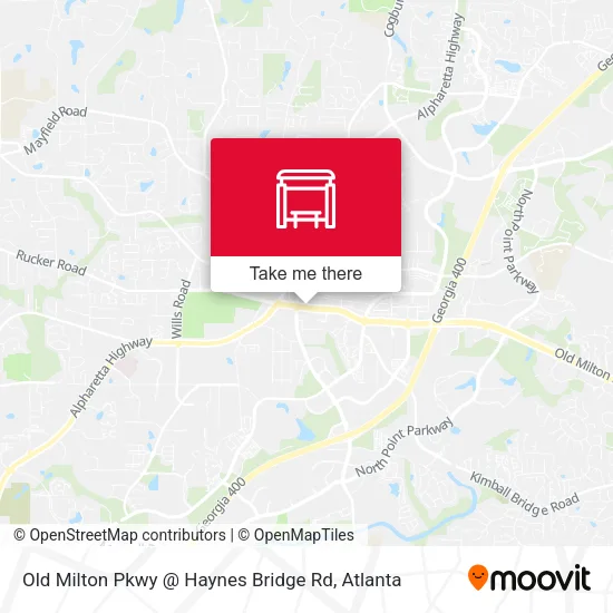 Old Milton Pkwy @ Haynes Bridge Rd map