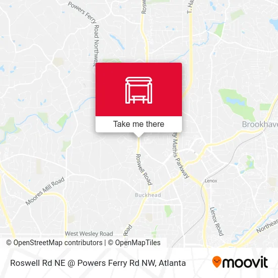 Roswell Rd NE @ Powers Ferry Rd NW map