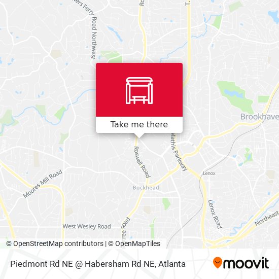 Piedmont Rd NE @ Habersham Rd NE map
