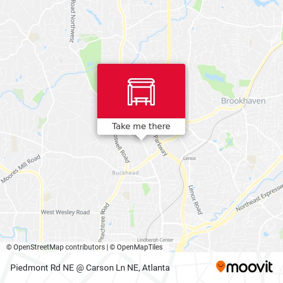Piedmont Rd NE @ Carson Ln NE map