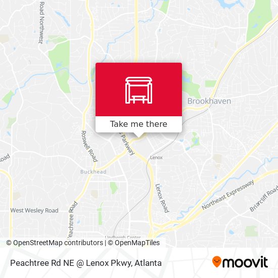 Peachtree Rd NE @ Lenox Pkwy map