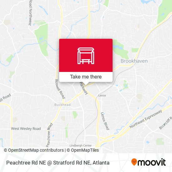 Peachtree Rd NE @ Stratford Rd NE map