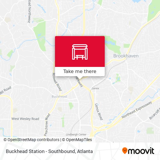 Mapa de Buckhead Station - Southbound