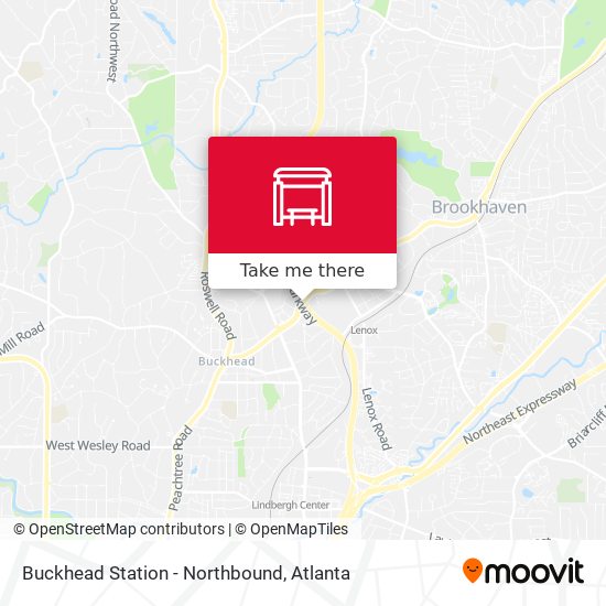 Buckhead Station - Northbound map