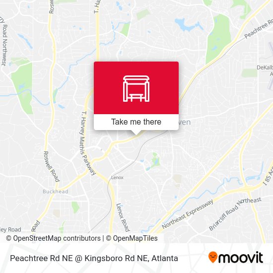 Peachtree Rd NE @ Kingsboro Rd NE map