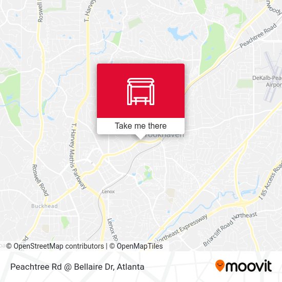 Mapa de Peachtree Rd @ Bellaire Dr