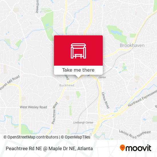 Peachtree Rd NE @ Maple Dr NE map