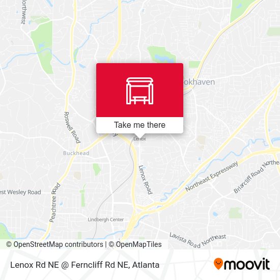 Lenox Rd NE @ Ferncliff Rd NE map