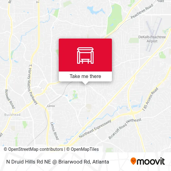 N Druid Hills Rd NE @ Briarwood Rd map