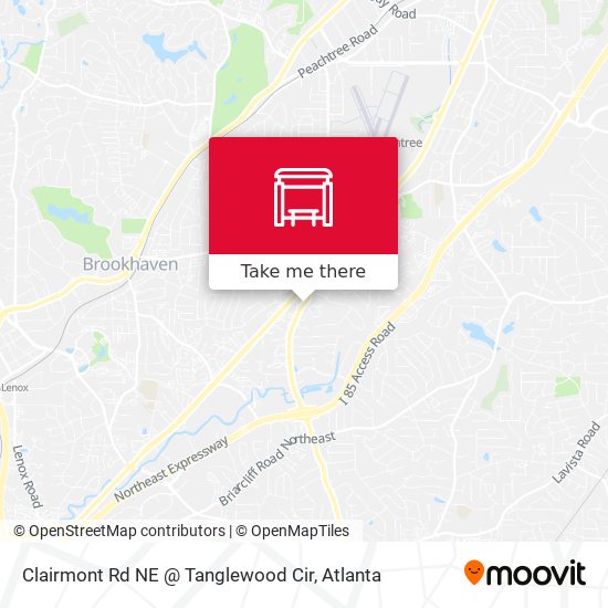Clairmont Rd NE @ Tanglewood Cir map