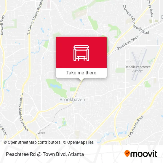 Peachtree Rd @ Town Blvd map