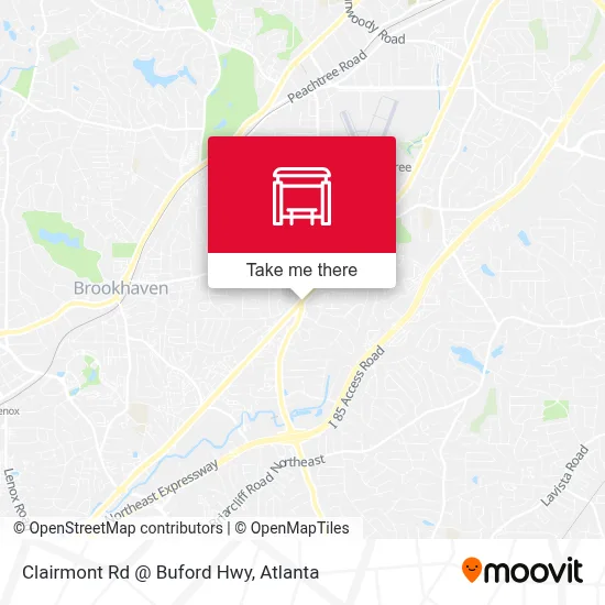 Clairmont Rd @ Buford Hwy map