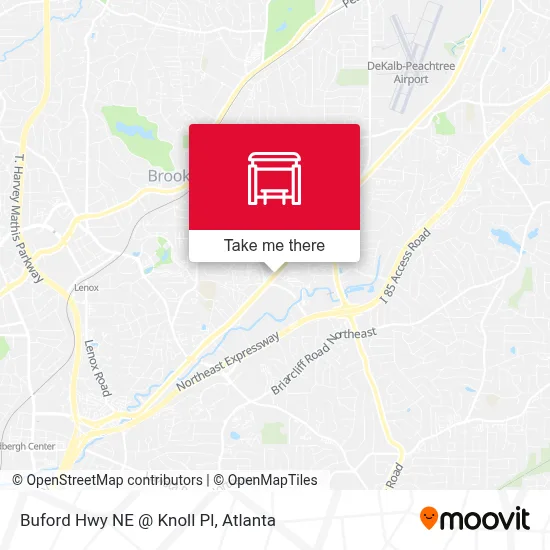 Buford Hwy NE @ Knoll Pl map