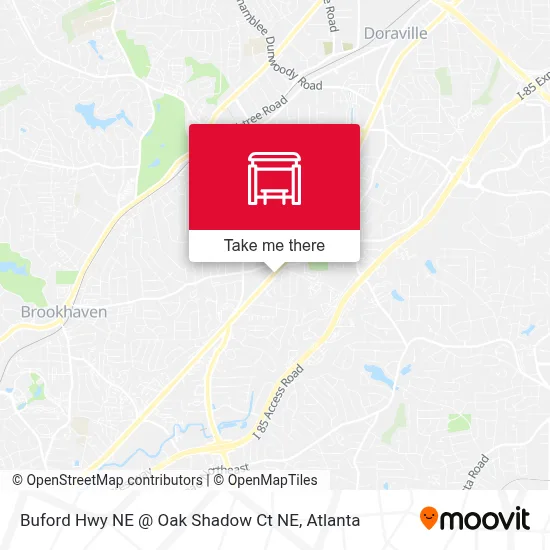 Buford Hwy NE @ Oak Shadow Ct NE map
