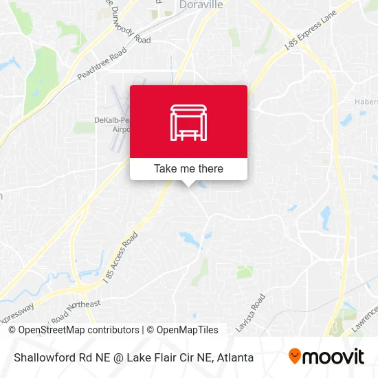 Shallowford Rd NE @ Lake Flair Cir NE map