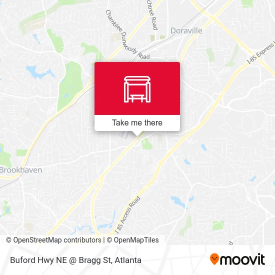 Buford Hwy NE @ Bragg St map