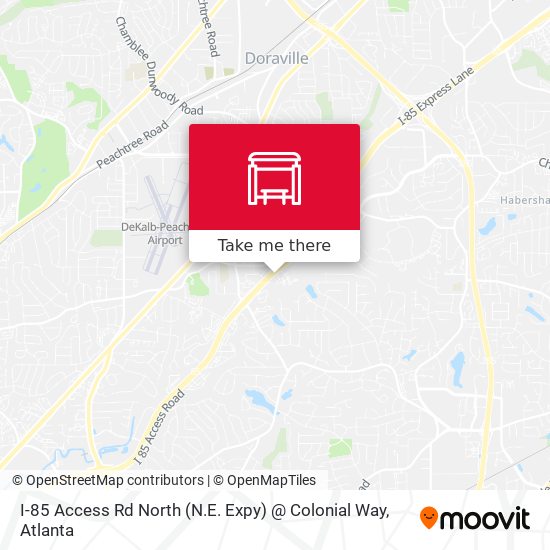 I-85 Access Rd North (N.E. Expy) @ Colonial Way map