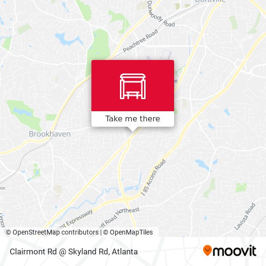 Clairmont Rd @ Skyland Rd map