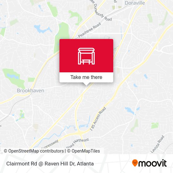 Clairmont Rd @ Raven Hill Dr map