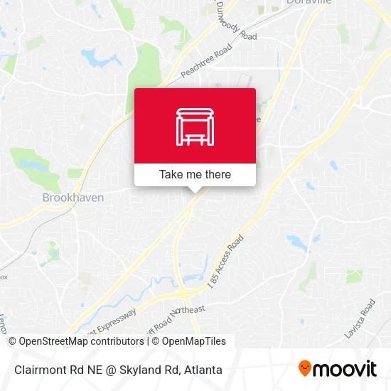 Clairmont Rd NE @ Skyland Rd map