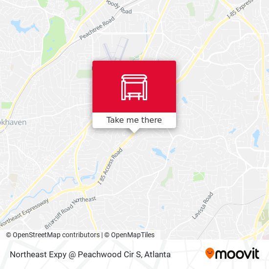 Northeast Expy @ Peachwood Cir S map