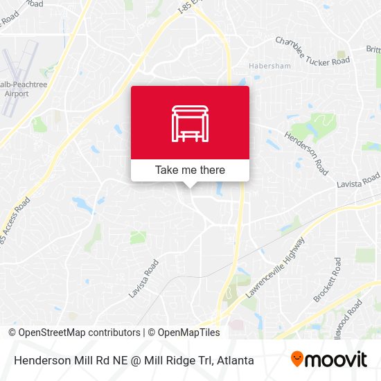 Henderson Mill Rd NE @ Mill Ridge Trl map