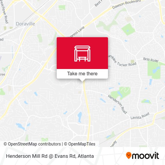 Henderson Mill Rd @ Evans Rd map