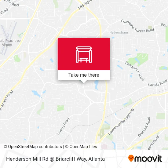 Mapa de Henderson Mill Rd @ Briarcliff Way